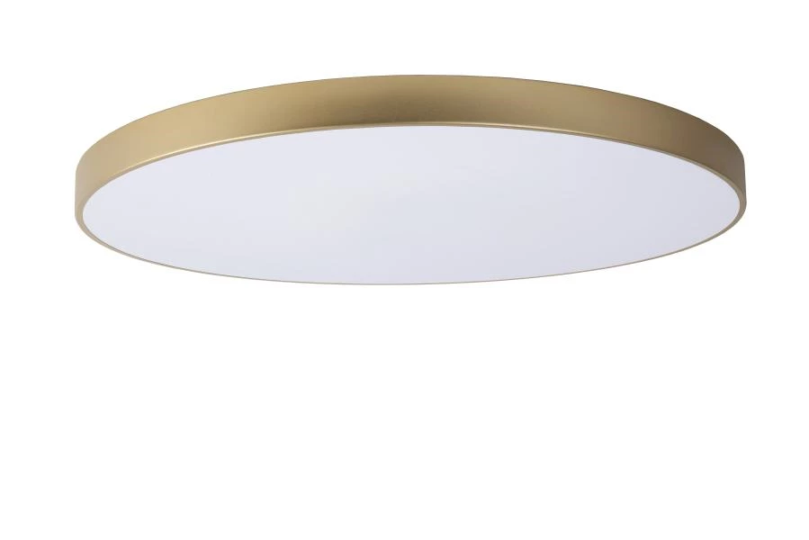 Lucide UNAR - Flush ceiling light - Ø 80 cm- LED 3 StepDim - 1x80W 2700K - Matt Gold / Brass - turned off